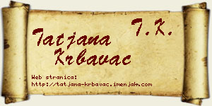 Tatjana Krbavac vizit kartica